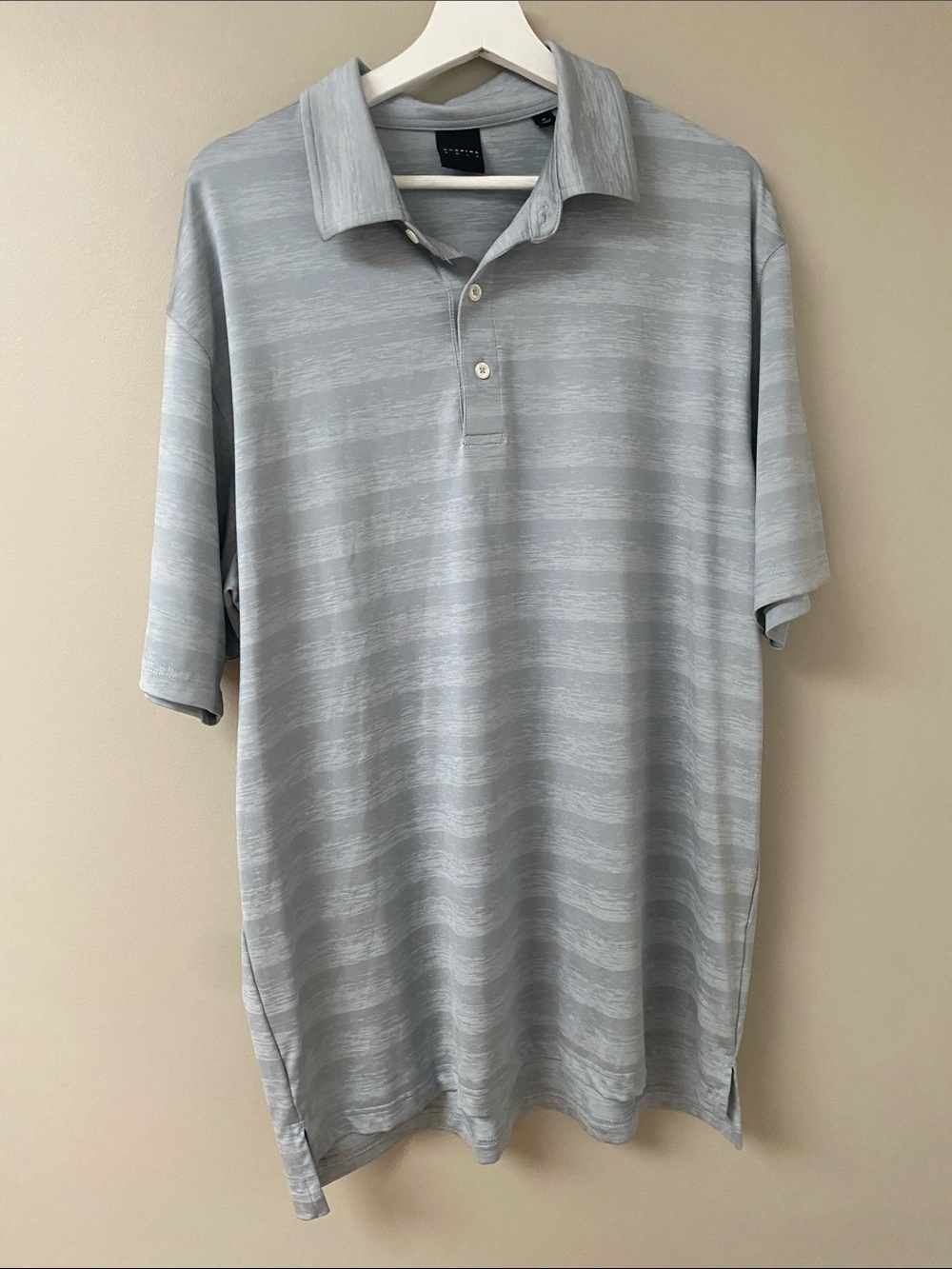 Dunning Golf Light Gray Heathered Polo Top Size XL